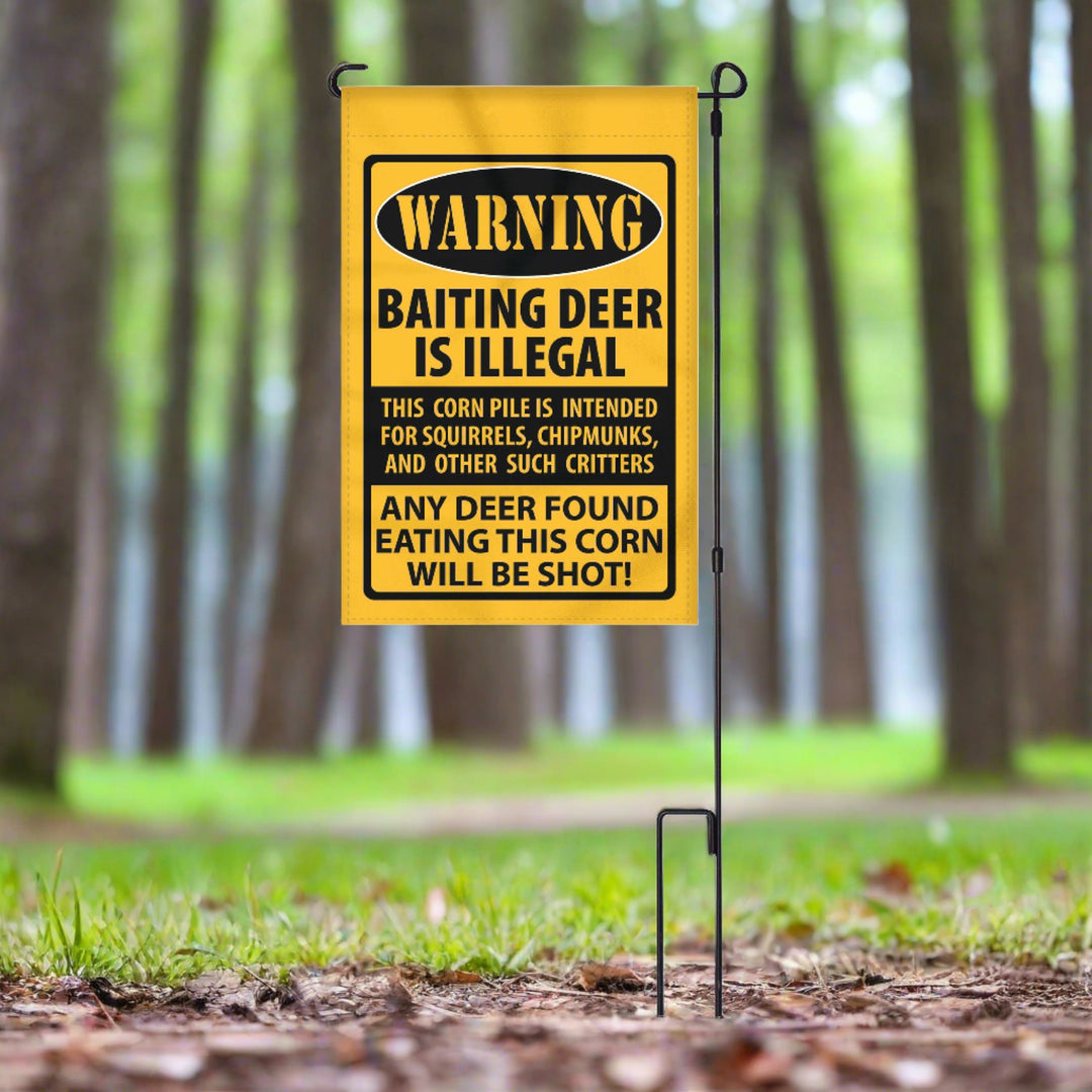 Lawn Flag 14In X 22In With Pole Warning Baiting