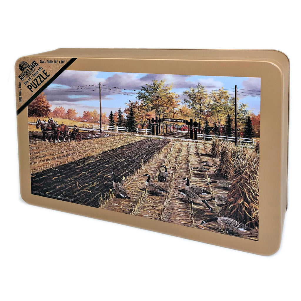 Jigsaw Puzzle in Tin 1000-Piece - Fall Plowing