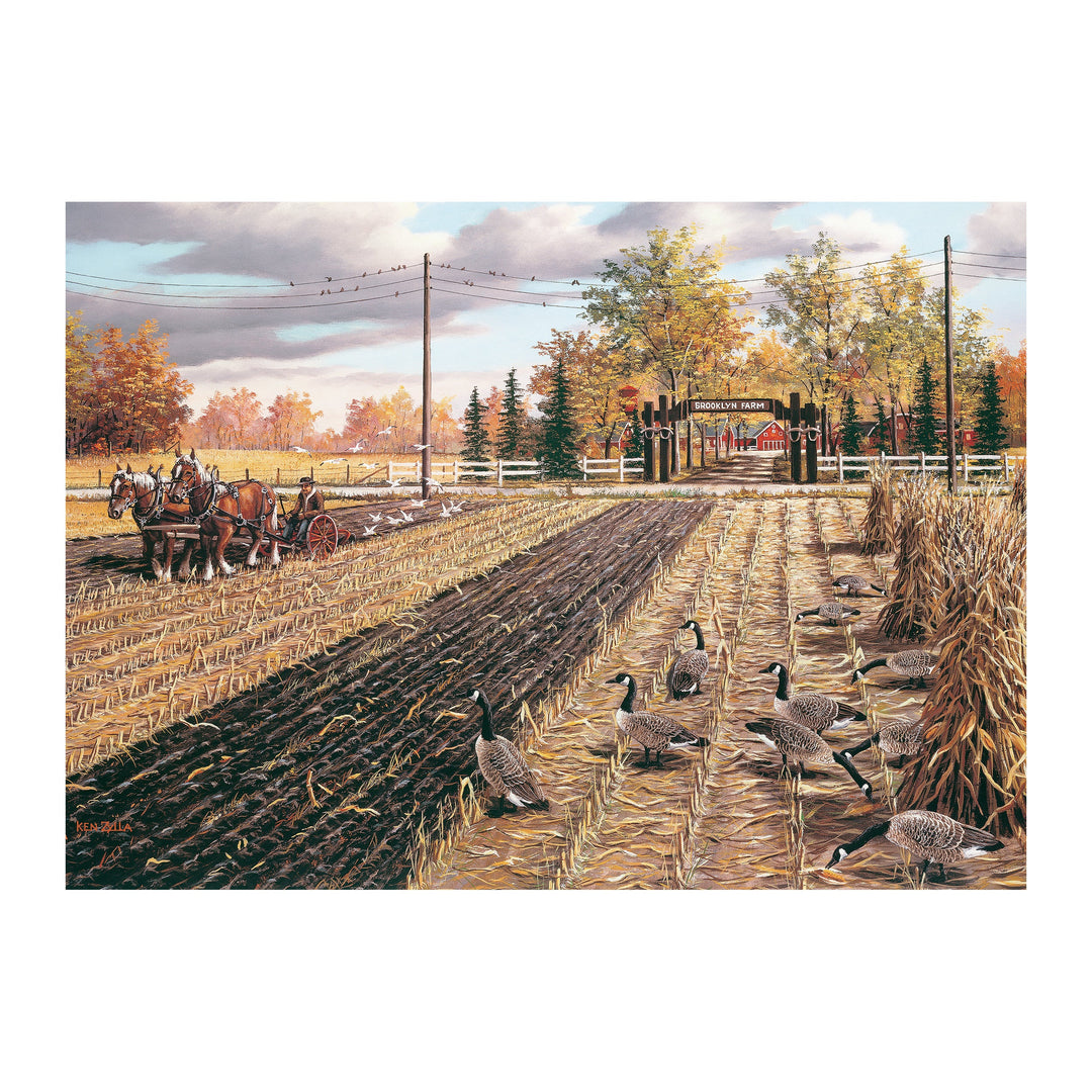 Puzzle In Tin 1000 Piece Fall Plowing