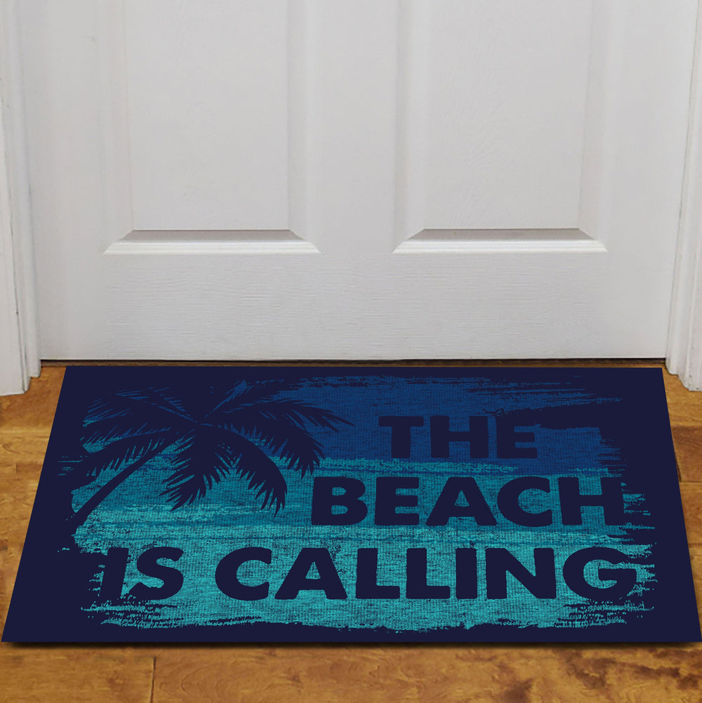 Door Mat Rubber 26In X 17In The Beach Is Calling