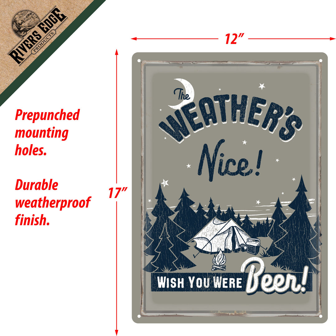 Tin Sign 12In X 17In Wish You Were Beer