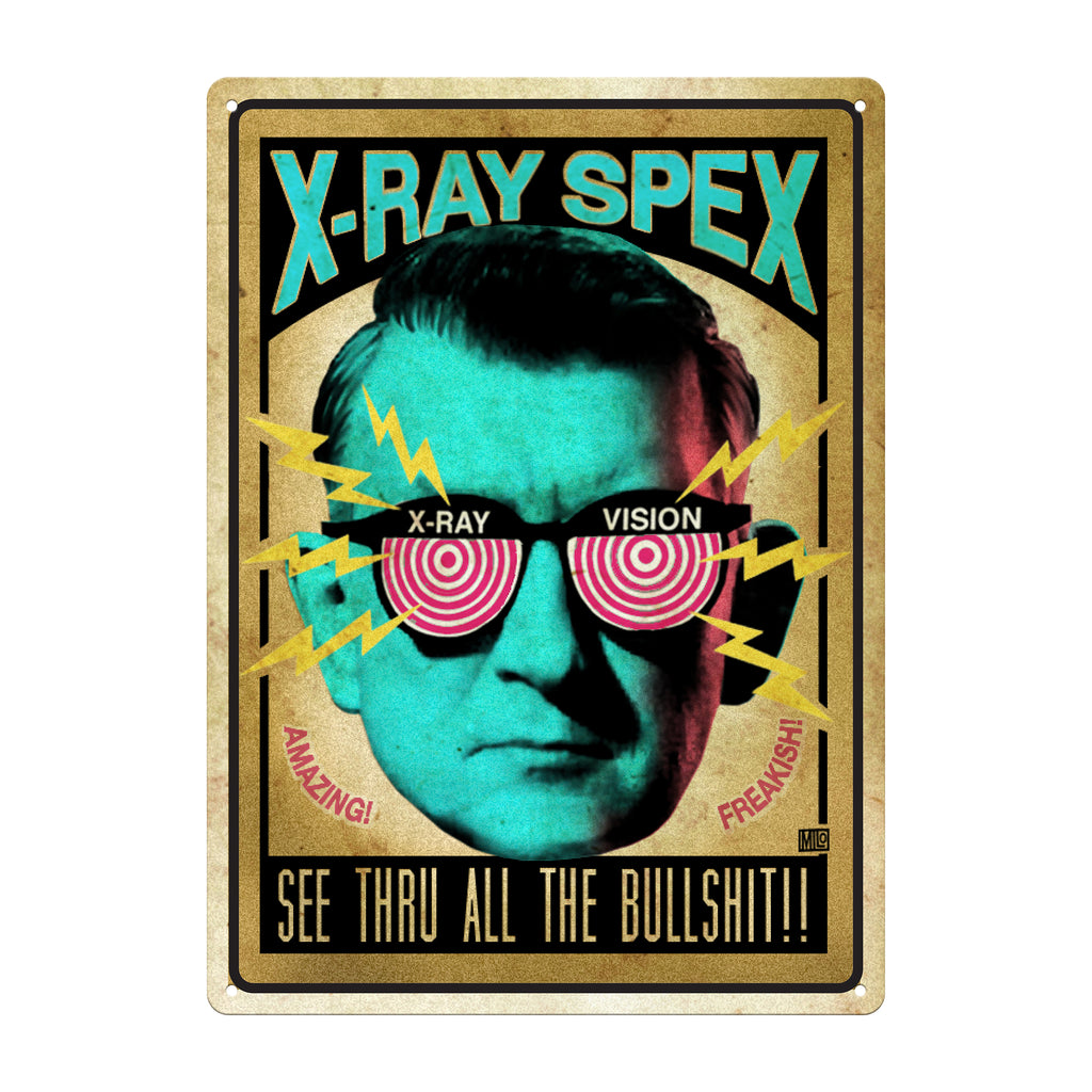 Metal Tin Signs, Funny, Vintage, Personalized 12-Inch x 17-Inch - X-Ray Spex