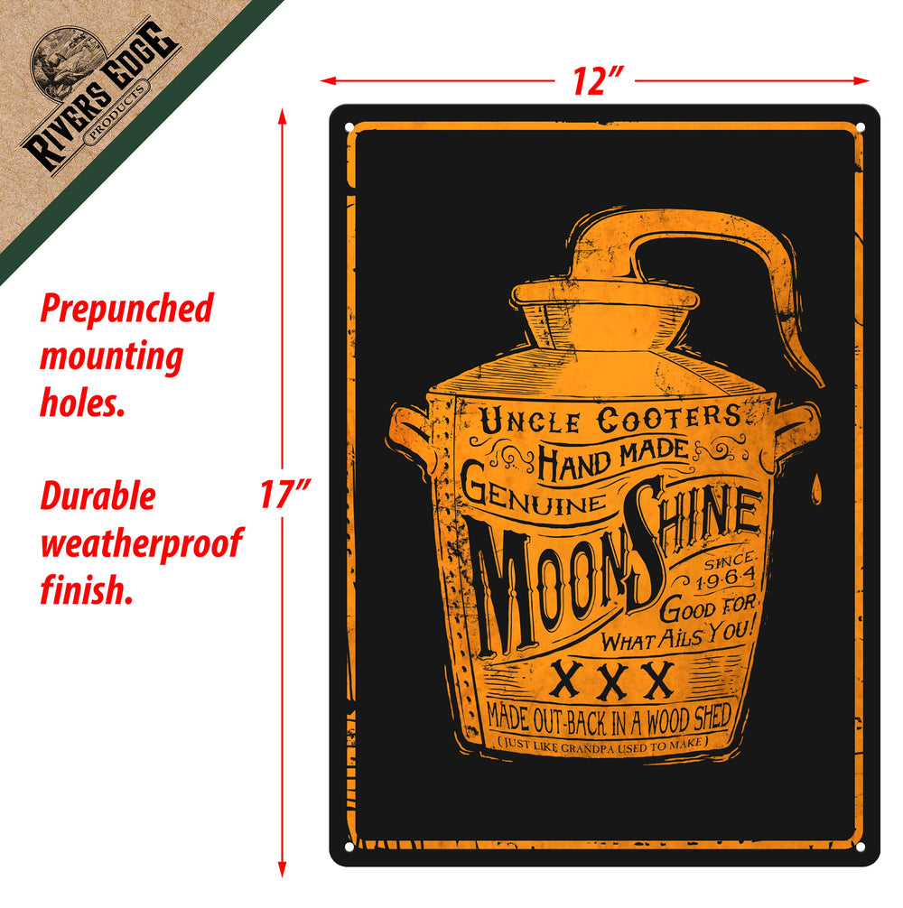 Tin Sign 12In X 17In Moon Shine