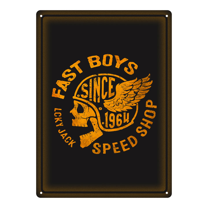 Tin Sign 12In X 17In Fast Boys Speed Shop