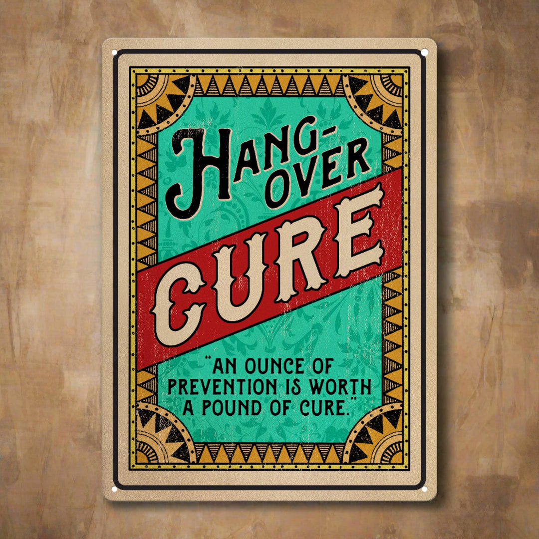 Tin Sign 12In X 17In Hangover Cure