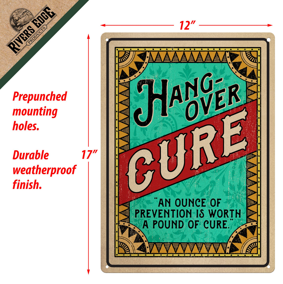 Tin Sign 12In X 17In Hangover Cure