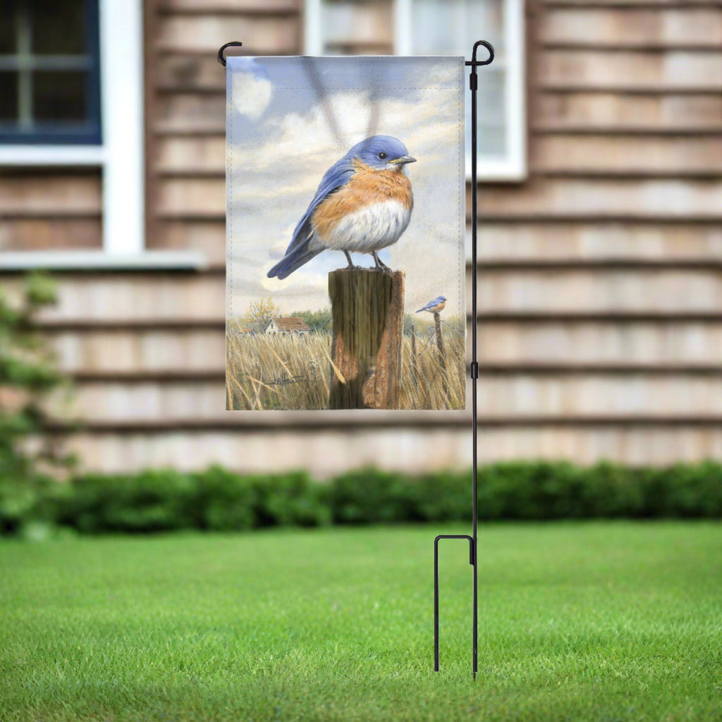 Lawn Flag 14In X 22In With Pole Homestead Bluebird