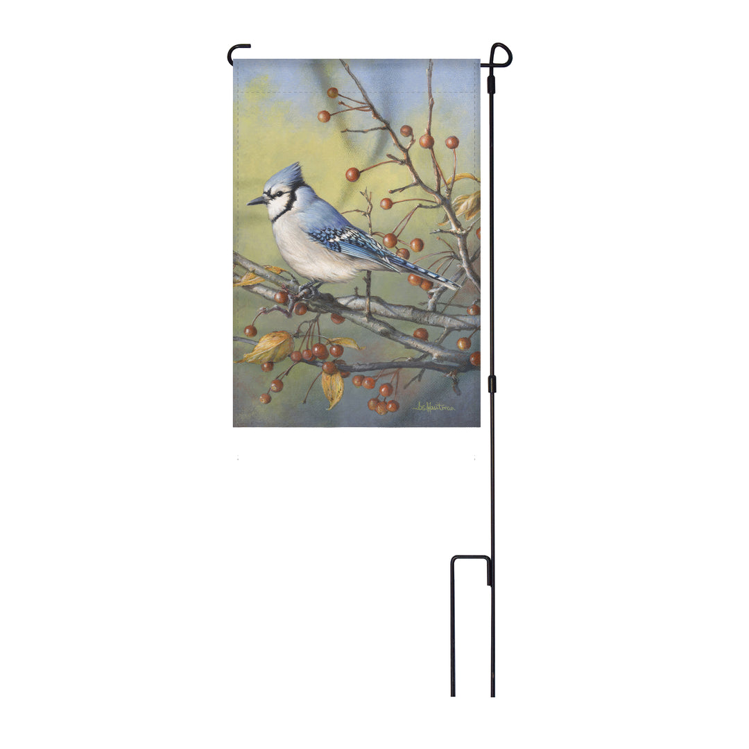 Lawn Flag 14In X 22In With Pole Bluejay And Crabtree