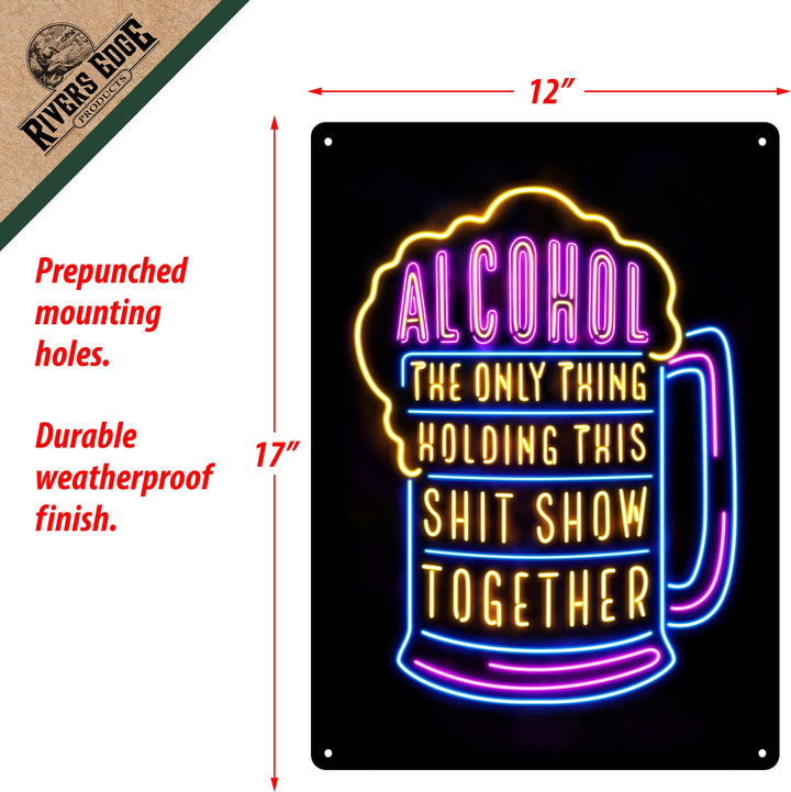 Tin Sign 12In X 17In Alcohol Show
