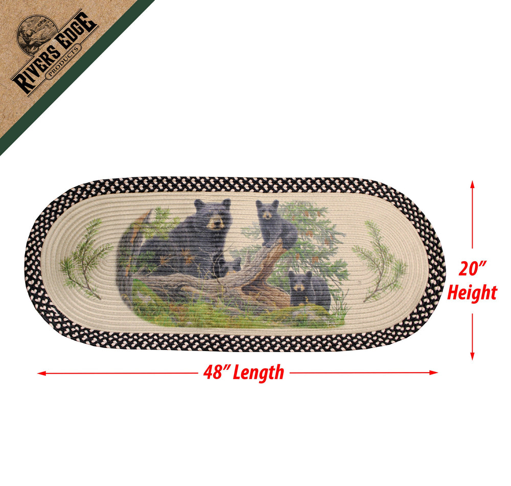 Braided Rug 48 Inch Oval Bear Wilderness Playground