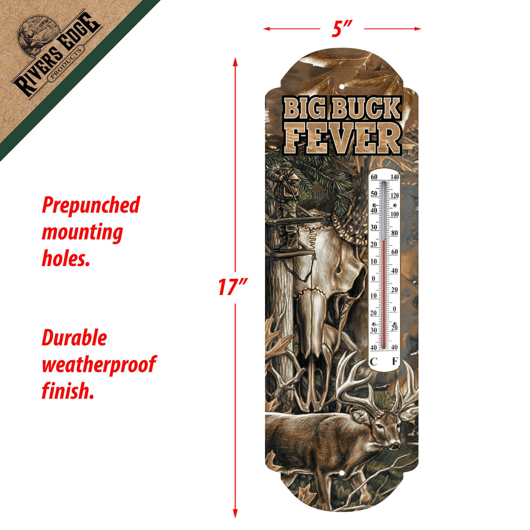 Tin Thermometer - Big Buck Fever