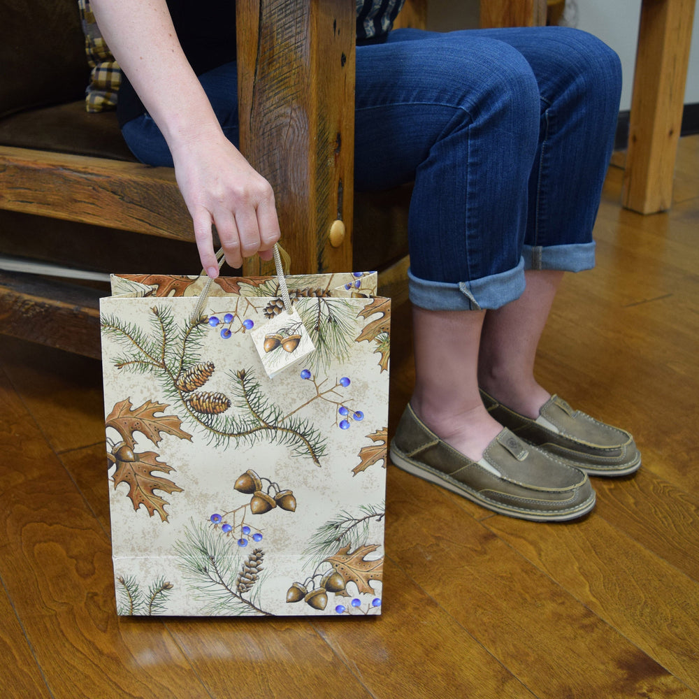 Gift Bag Medium Acorn And Pine