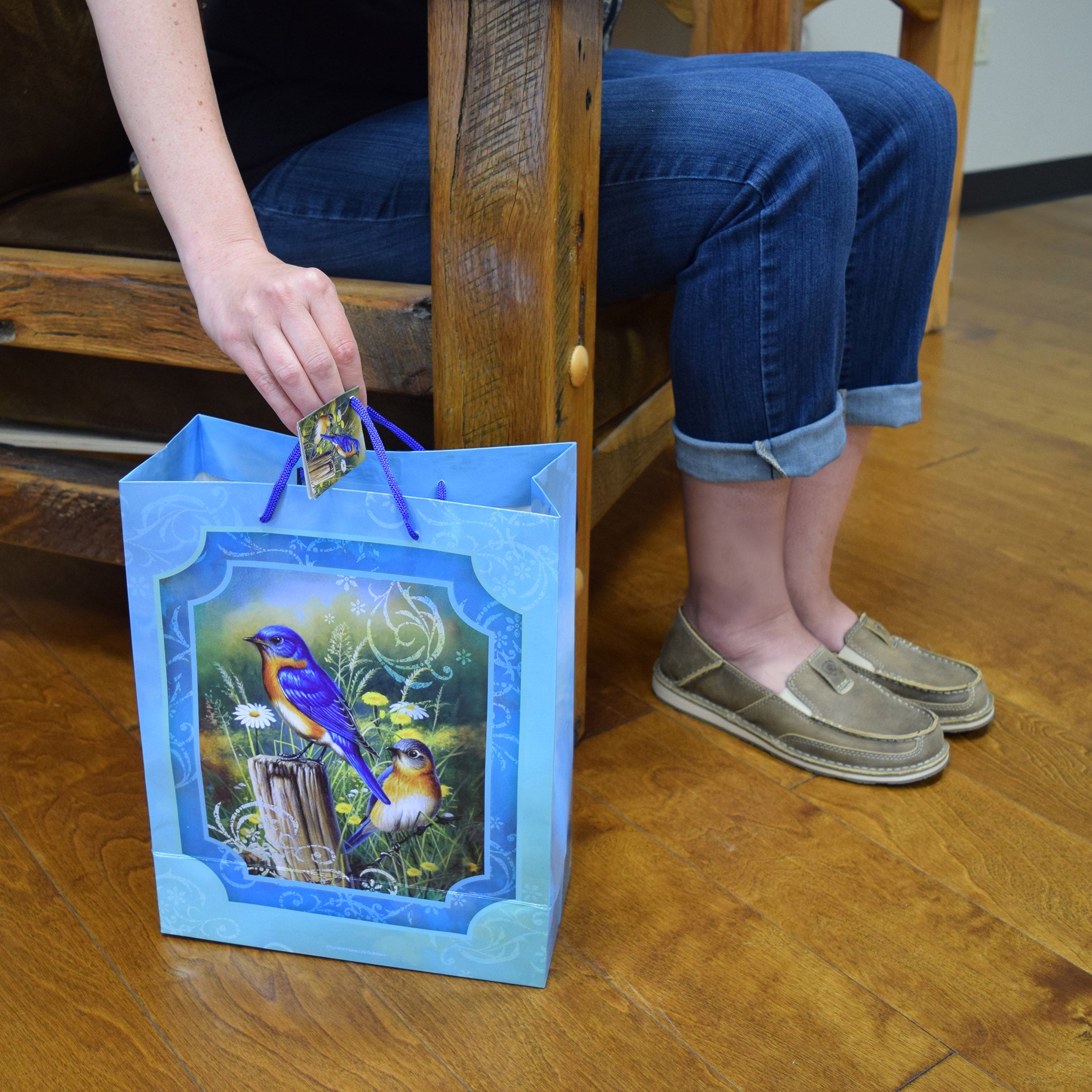 Gift Bag Medium with Tissue Paper - Buffalo Check