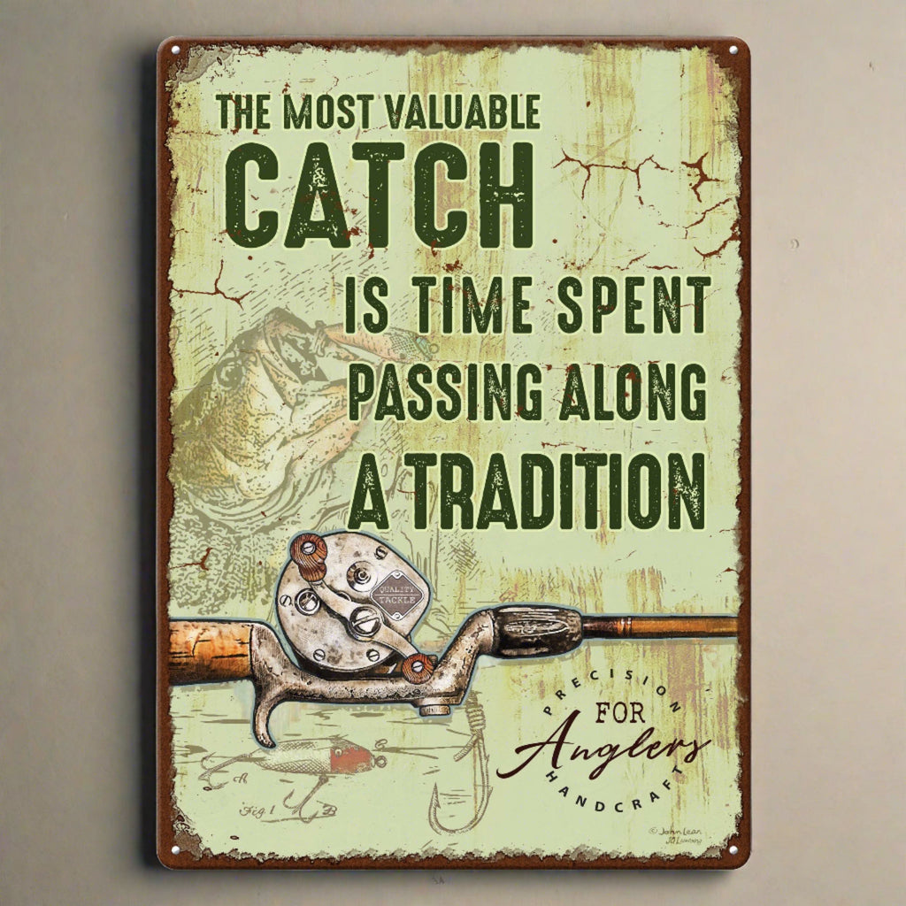 Metal Tin Signs, Funny, Vintage, Personalized 12-Inch x 17-Inch - Most Valuable Catch