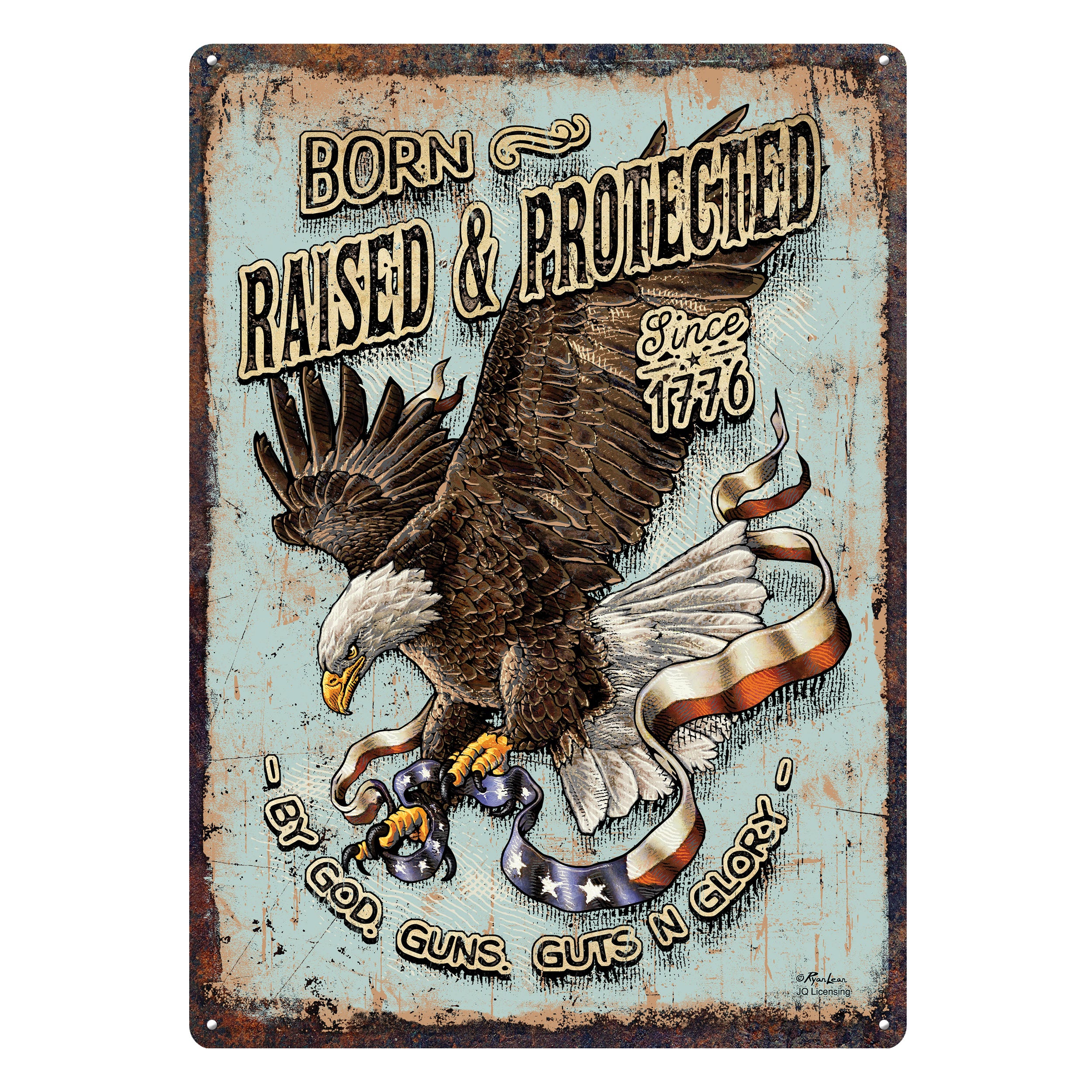 Metal Tin Signs Funny Vintage Personalized 12 Inch X 17 Inch Born Rivers Edge Products 8094