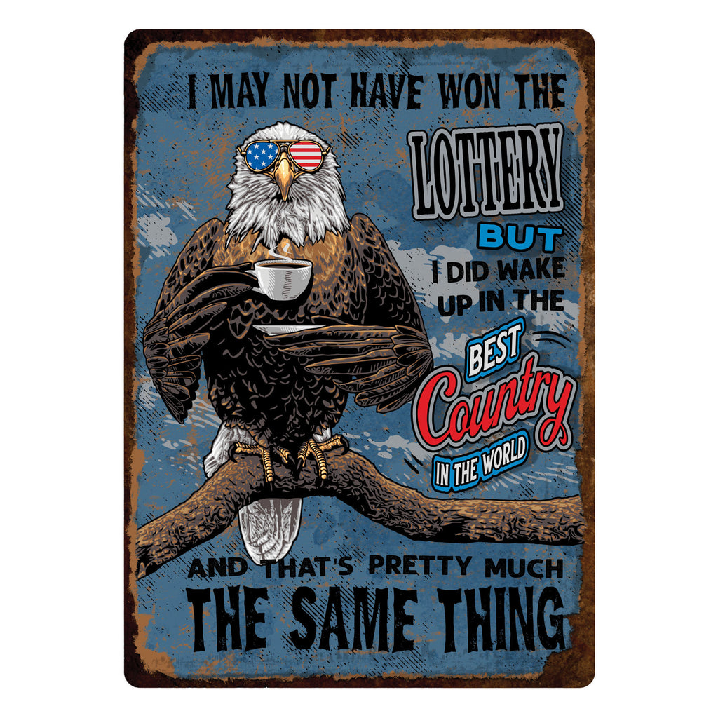 Metal Tin Signs, Funny, Vintage, Personalized 12-Inch x 17-Inch - Best Country in the World