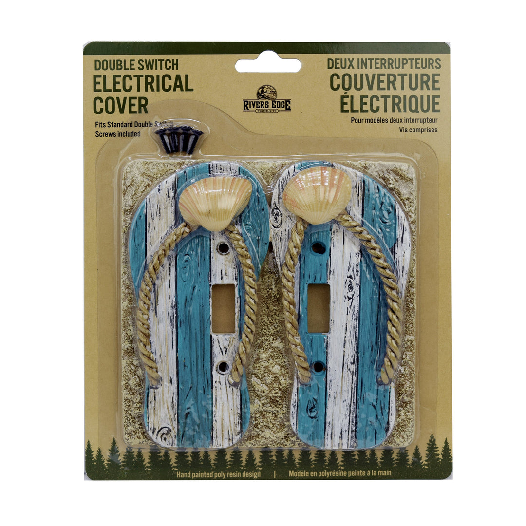 River's Edge Switch Plate Cover Double, Beach, 490