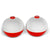 Salt And Pepper Shakers Bobber Red And White Ceramic Matching Set