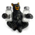 Salt And Pepper Shakers Funny Bear Poly Resin And Glass Matching Set