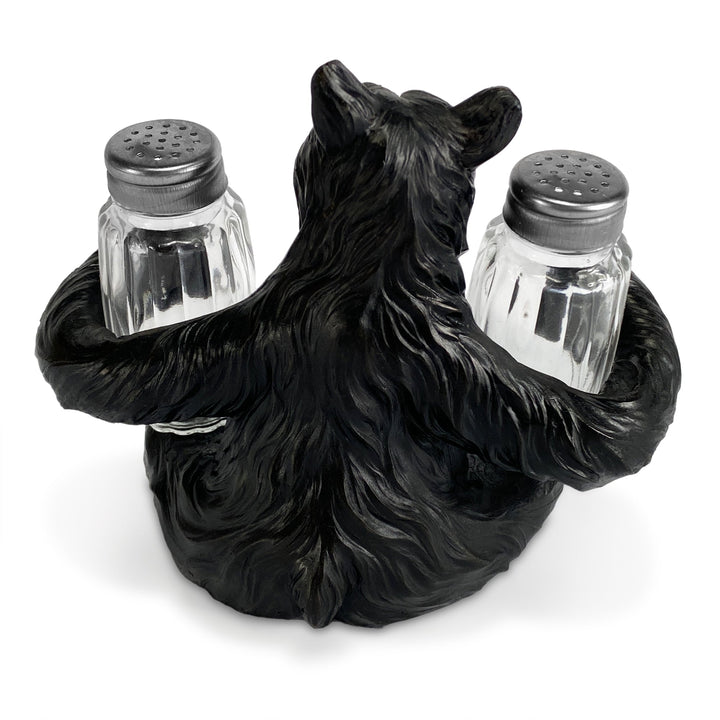 Salt And Pepper Shakers Funny Bear Poly Resin And Glass Matching Set