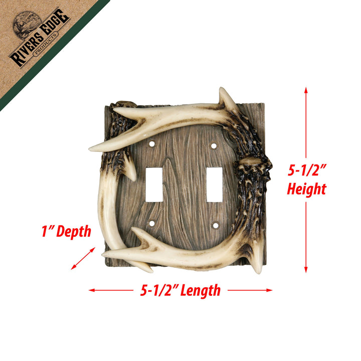 Switch Plate Cover Double Antler
