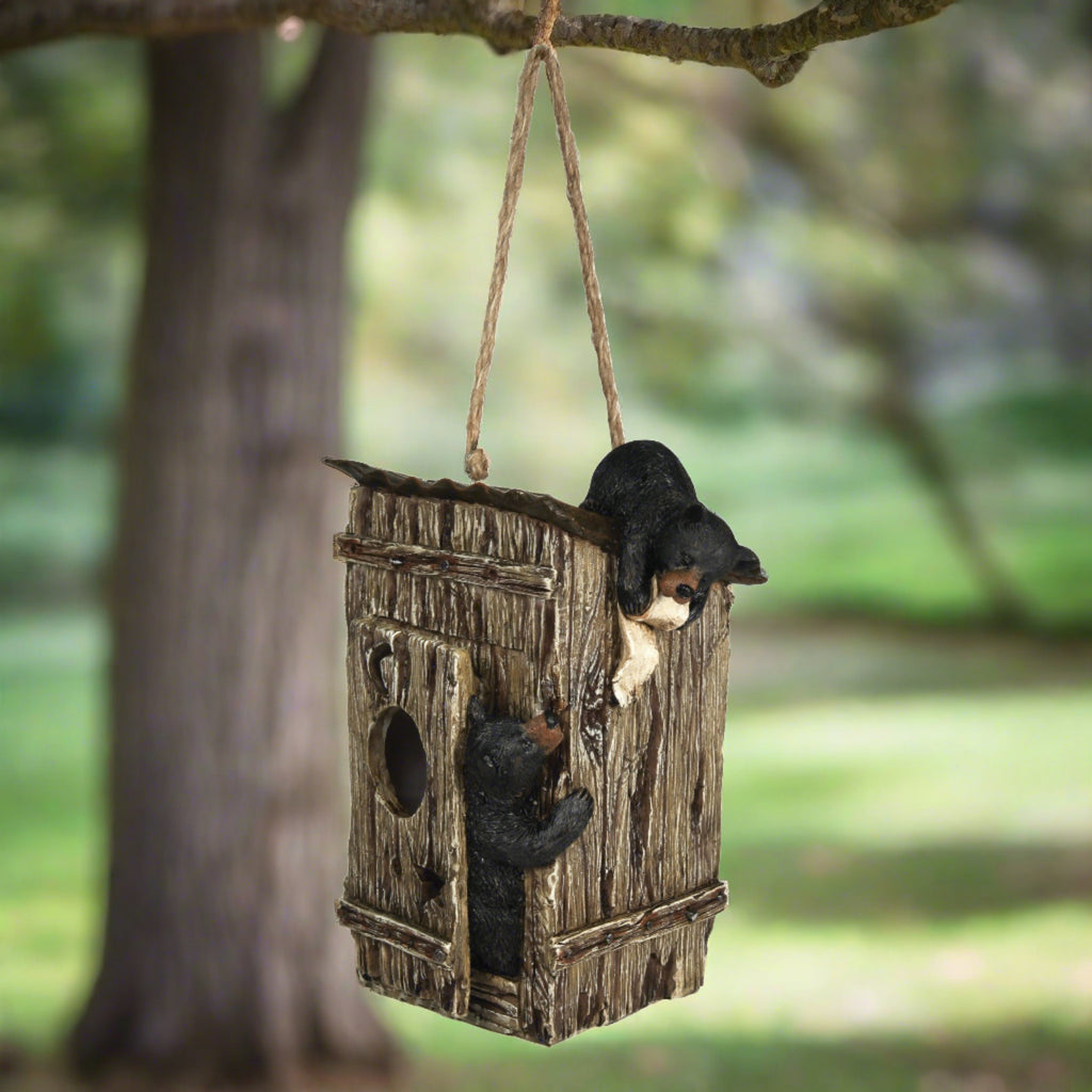 Birdhouse Bears In Outhouse