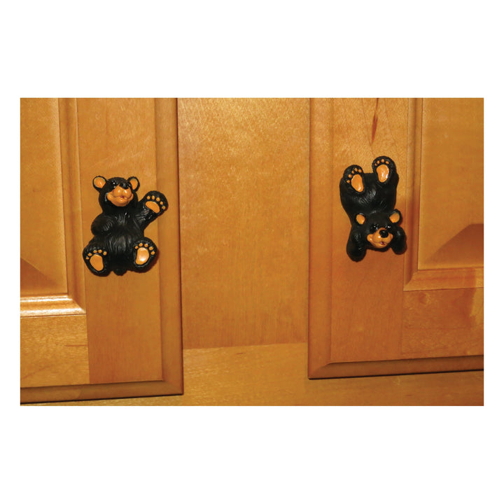Drawer Cabinet Knobs 2 Pack Black Bear