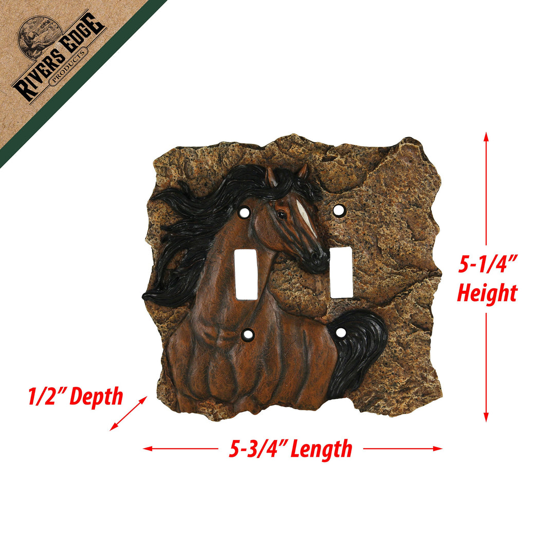 Switch Plate Cover Double Horse