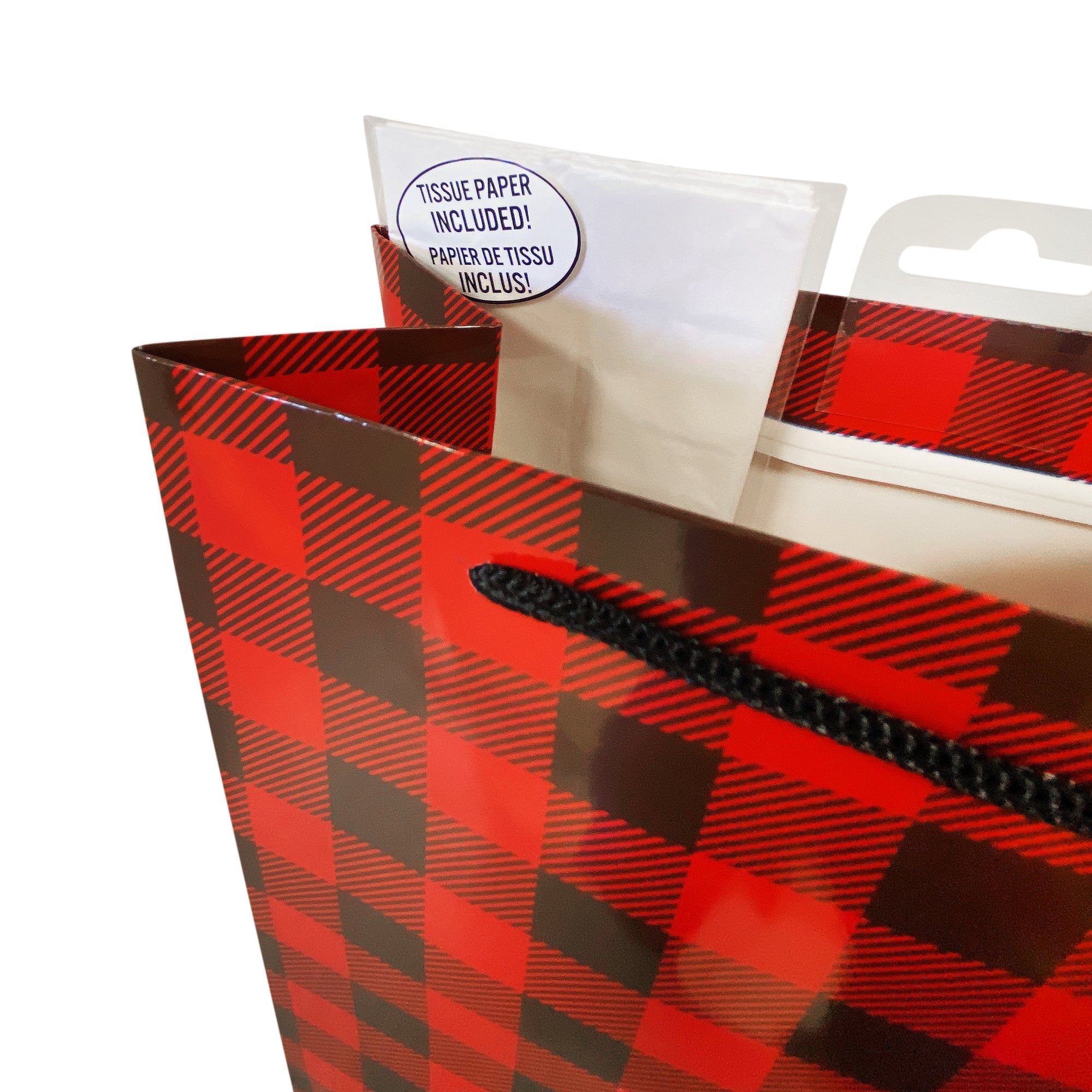 Gift Bag Medium with Tissue Paper - Buffalo Check