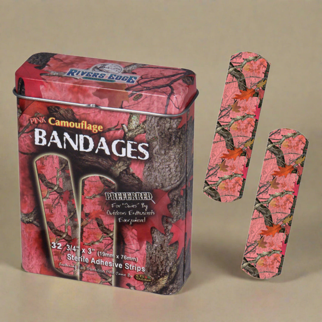 Camo Bandages 32Pc Tin Pink