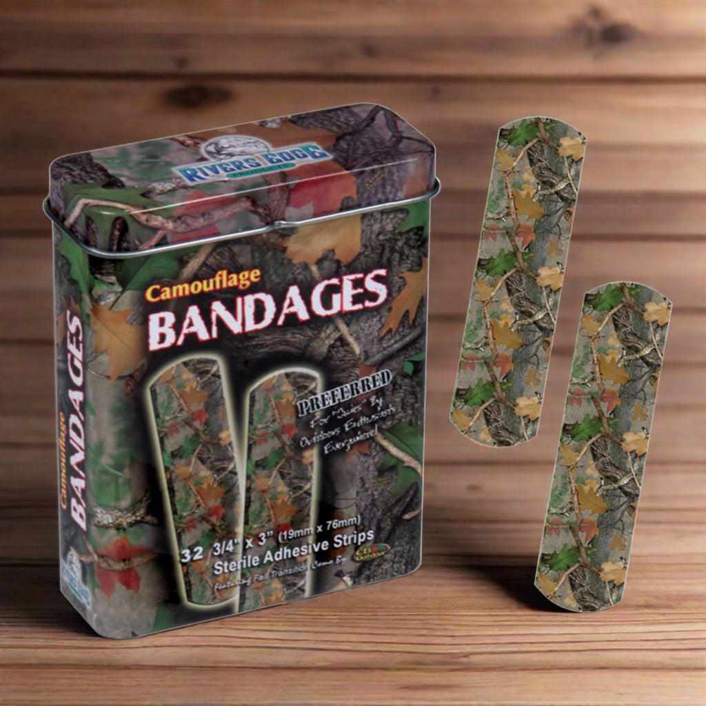Camo Bandages 32pc Tin - Green
