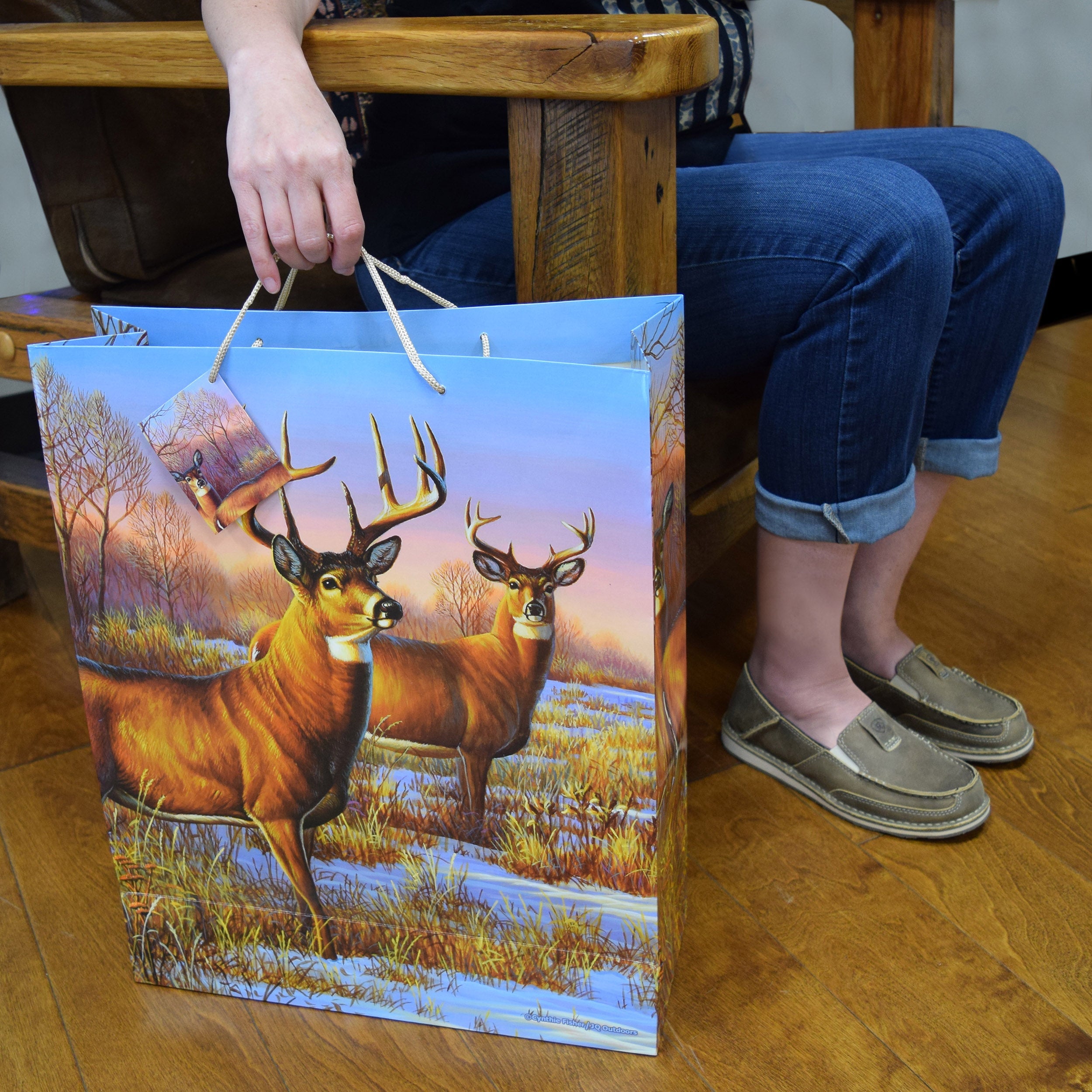 Gift Bag Medium with Tissue Paper - Buffalo Check