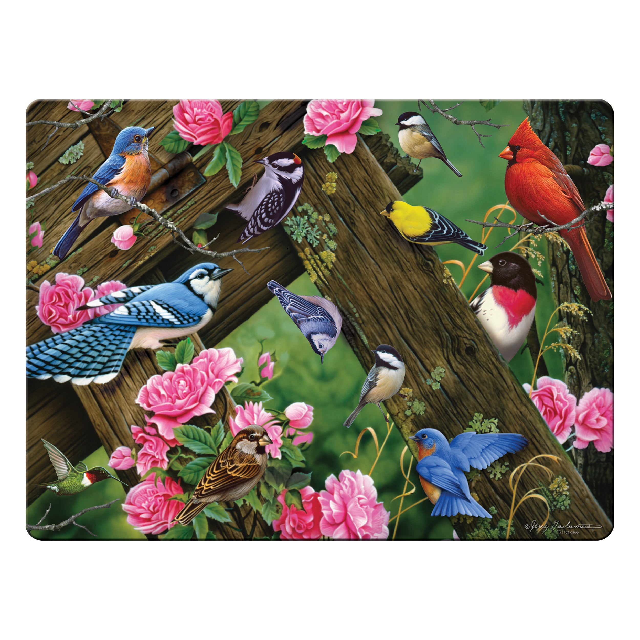 Junglebird Glass Cutting Board