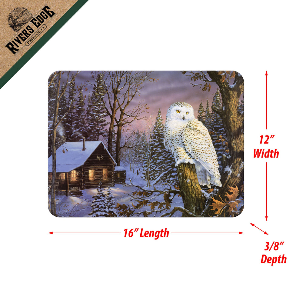 Tempered Glass Cutting Board 12 By 16 Inches White Owl