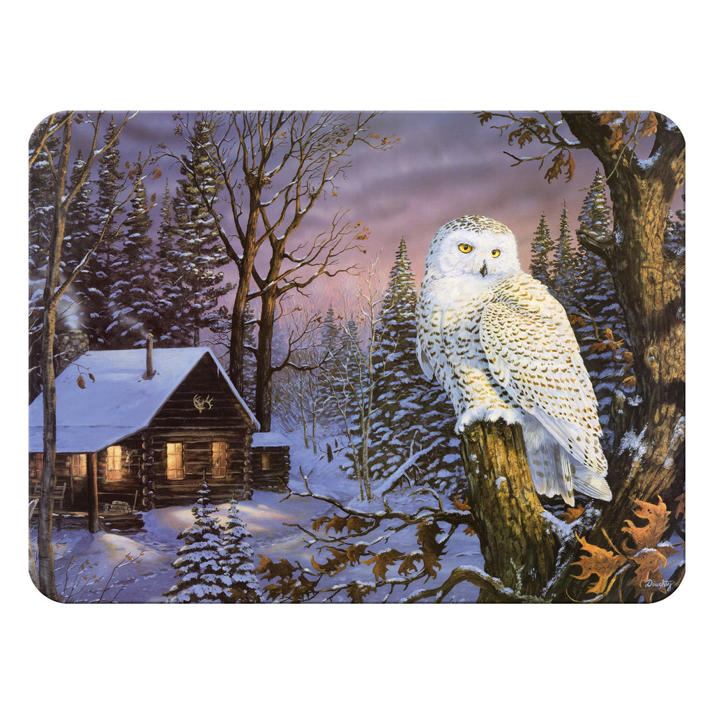 Tempered Glass Cutting Board 12 By 16 Inches White Owl