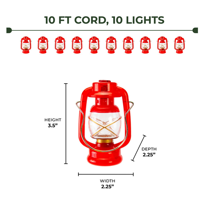 Led Light Set 10 Light Small Lantern